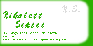 nikolett septei business card